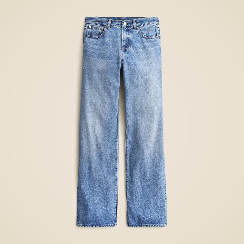 New JCREW Size 23 P 23P Petite Mid-Rise Relaxed Straight Jean London Wash CH970